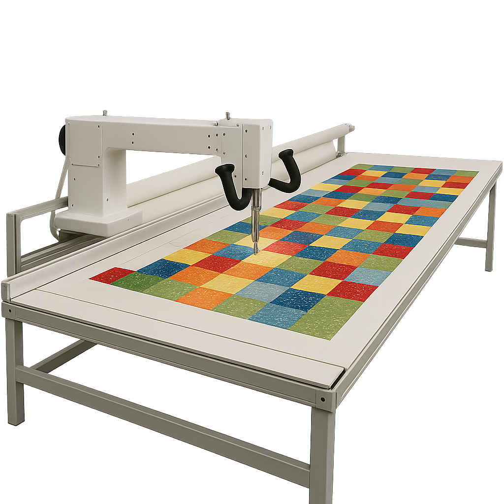 Quilting machine close-up