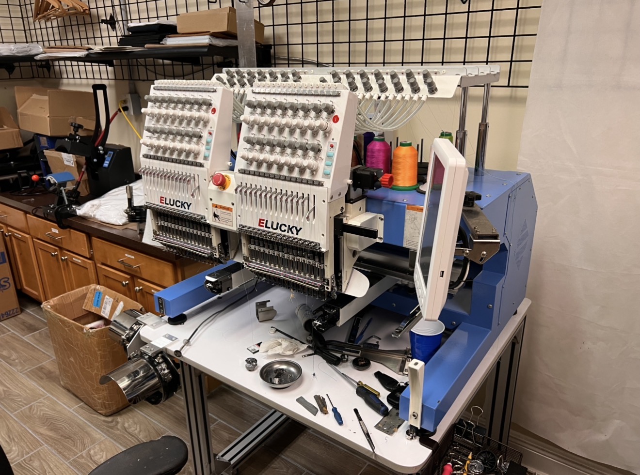 Mechanical rebuild and mechanical tuning of industrial sewing heads