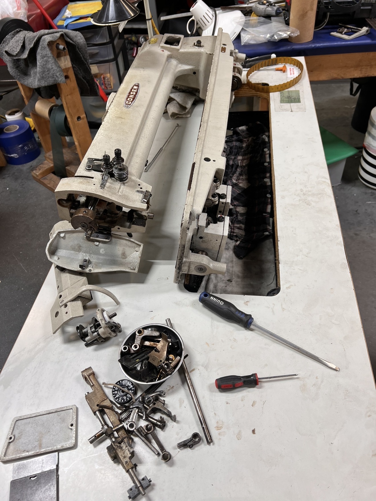 Comprehensive sewing machine maintenance for commercial tailor shops